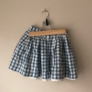 Little Cotton Clothes checkered blue skirt